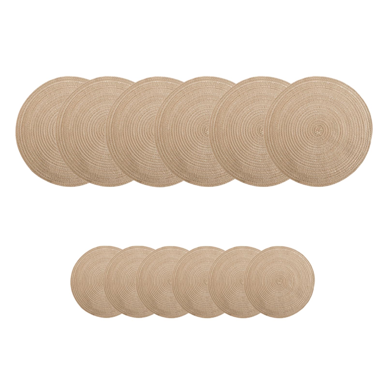 Set de table rond coton lavable pour protéger vos meubles des assiettes chaudes