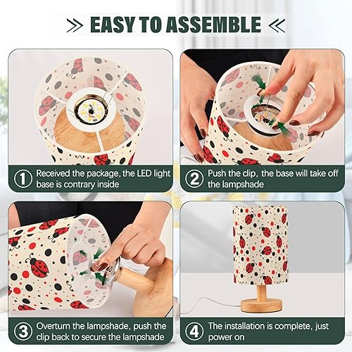 Miniatura 4 de Table Lamps Room Table Lamp Elegant Seven-Star Ladybirds Lamp for Study Bar