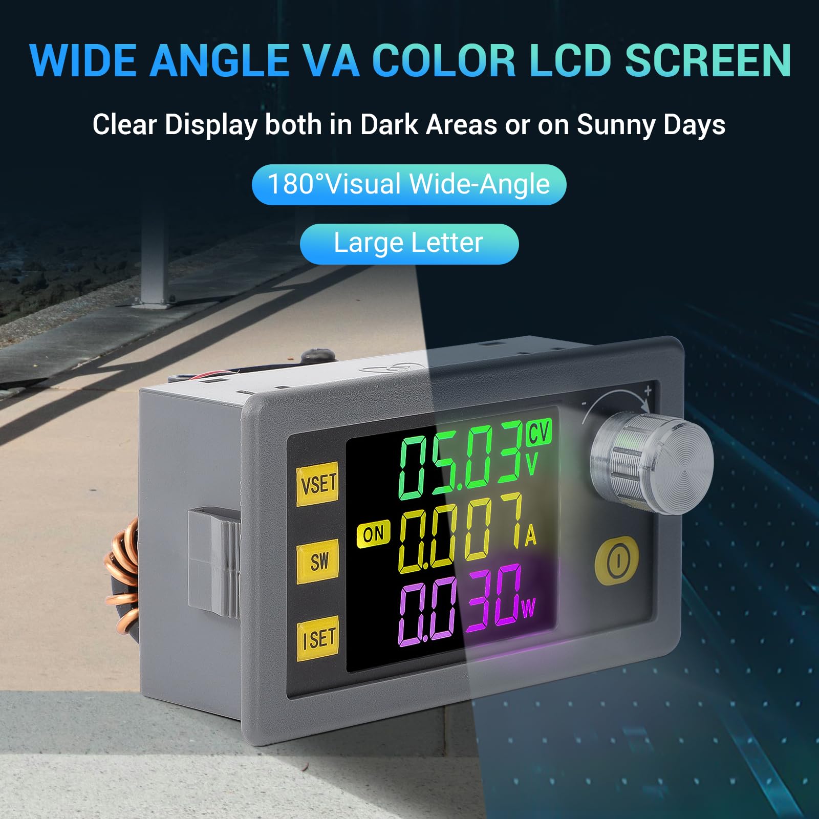 DROK Boost Buck Converter 9V-36V naar 12V 10A 120W Aluminium Shell Waterdichte Auto Step Up Down Spanningsregelaar 12 V Volt Transformator voor Auto Audio Zonne-energie Systeem LCD Televisie LED
