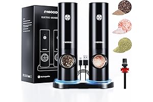 Moocoo Premium Salt and Pepper Precision Push-Type Grinder Set