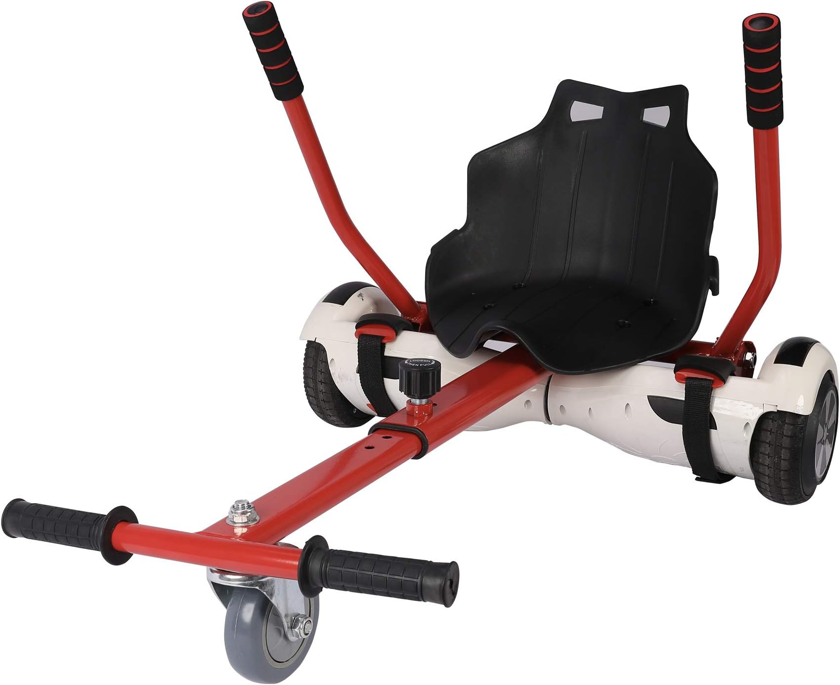 Sfeomi Hoverkart Adjustable Hover Kart for Smart Electric Scooter Adjustable to fit 6.5 8 10Inch Hoverboard Go Kart with Seat for Self Balancing Scooter (Red)