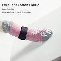 Vista 3 de PUPTECK Calcetines antideslizantes para perros con agarres de doble cara para perros pequeños, medianos y grandes, suelos de madera dura que evitan