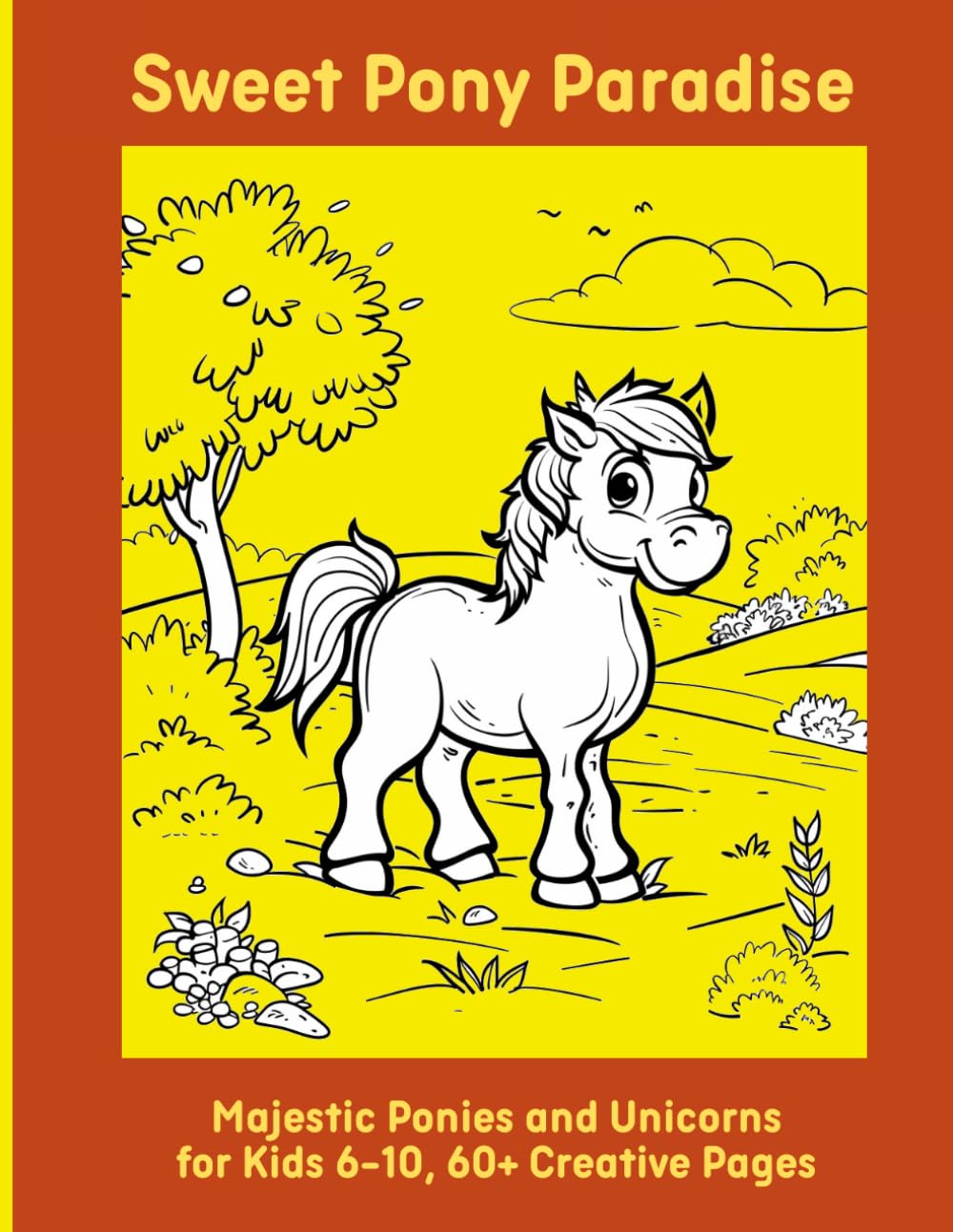 Sweet Pony Paradise: Majestic Ponies and Unicorns for Kids 6-10, 60+ Creative Pages