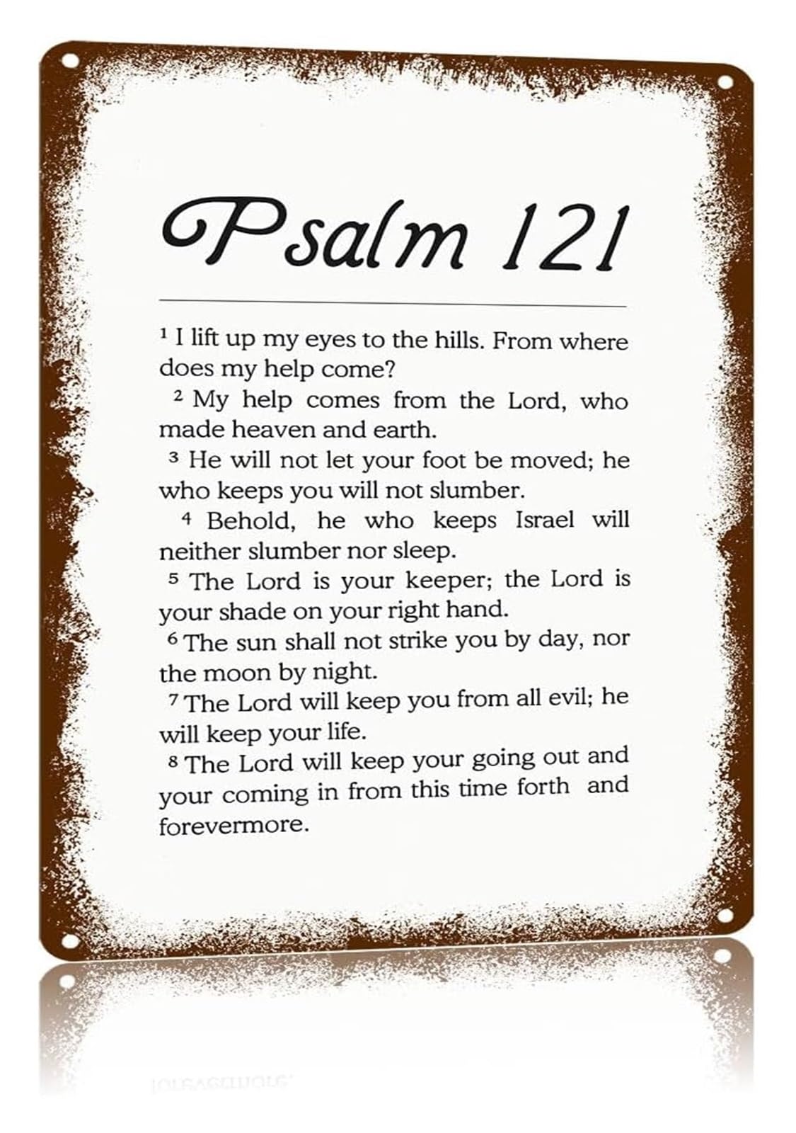 NWPNLXEA Inspirational Text Vintage Sign Bible Verse Metal Home Decor Wall Plaque Aluminum (8 X 12 in)