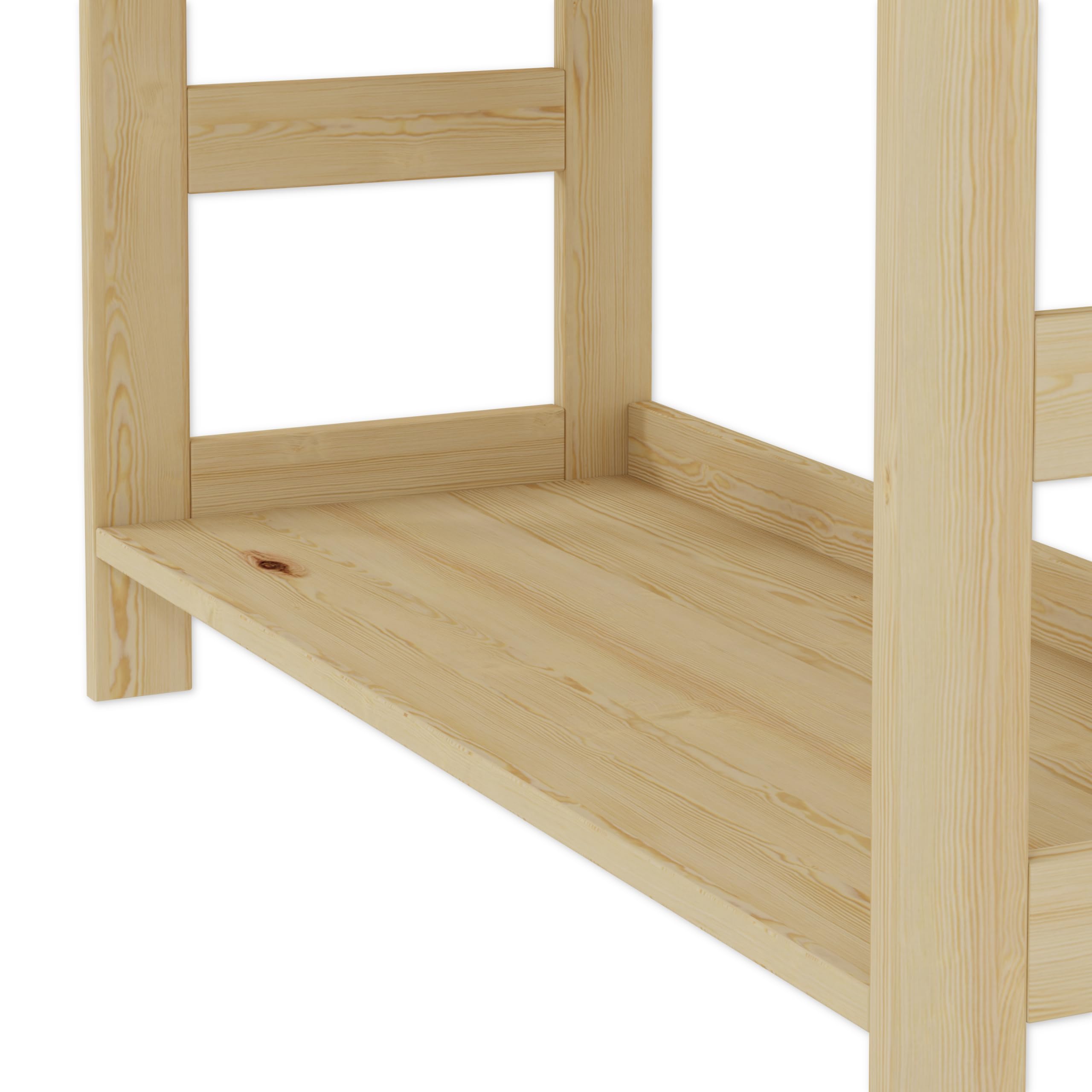 Lenmar Serie R, R-02, mensola in legno, legno di pino, beige chiaro, 5 ripiani, libreria, scaffale in legno, scaffale da parete