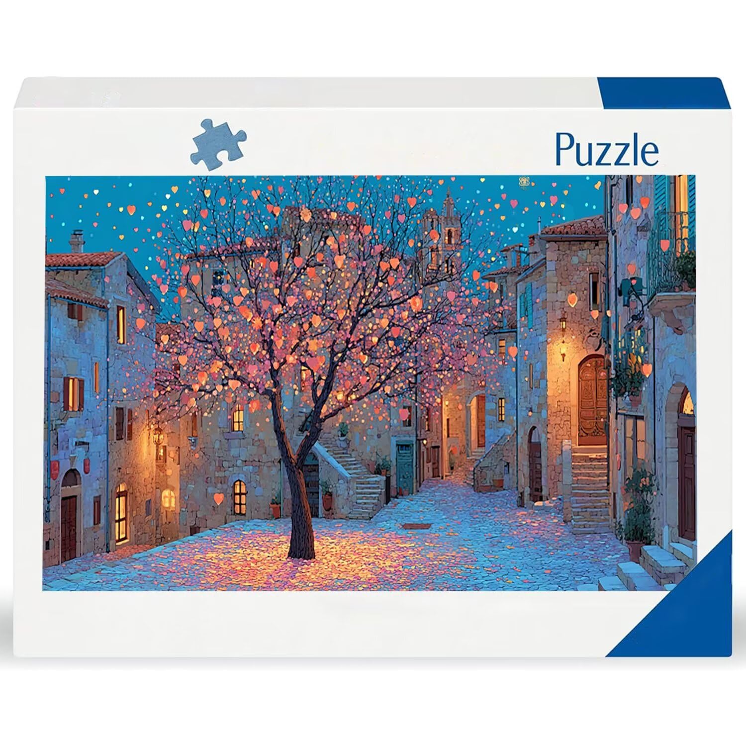 Widok ulicy drzewo - Puzzle 900 sztuk dla dorosłych - Puzzle DIY, kreatywna rozrywka, nowoczesna sztuka, klasyczne puzzle dla dorosłych i nastolatków w wieku 12 lat, pomysł na prezent dla mężczyzn i