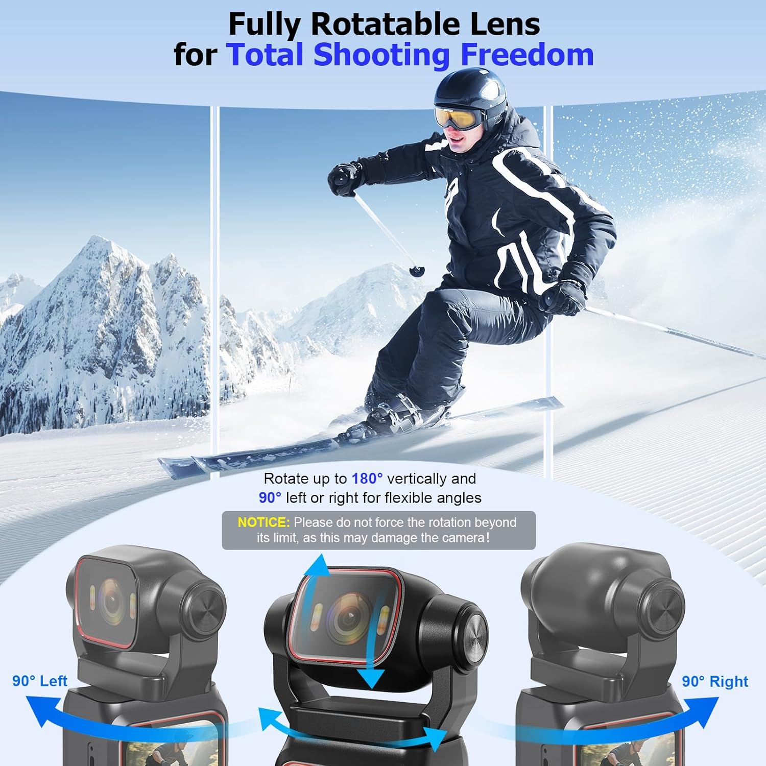 2K Body Camera 【2026 Version】 Vlogging Camera 64G Portable Handheld Body Cam with 360° Rotating Lens, EIS Stabilization for Meeting, Cycling, Adventure Sports, and Dailly Use - Image 4