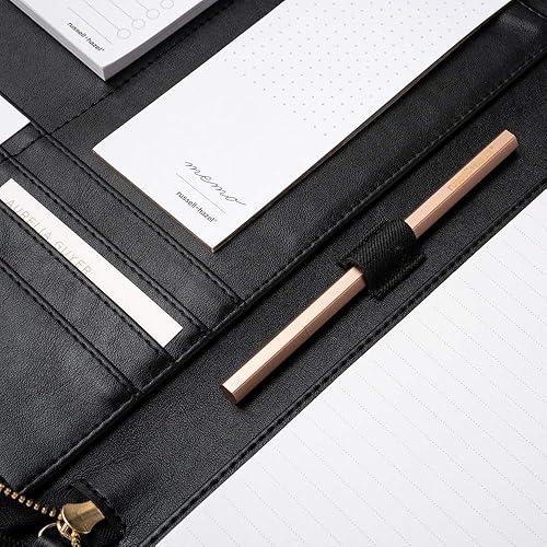 Miniatura 4 de russell+hazel Padfolio de cuero vegano, negro (55755)