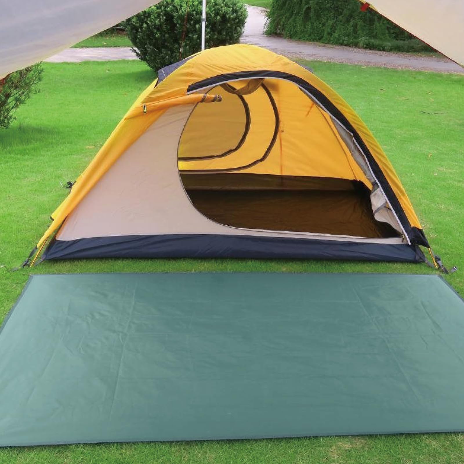 TRIWONDER Wodoodporna Plachta do Użytku na Zewnątrz, Kemping, Piknik, Plaża, Namiot, Hamak, Łódź, Weranda (Ciemnozielony, S - 1,5 x 2,2 m)