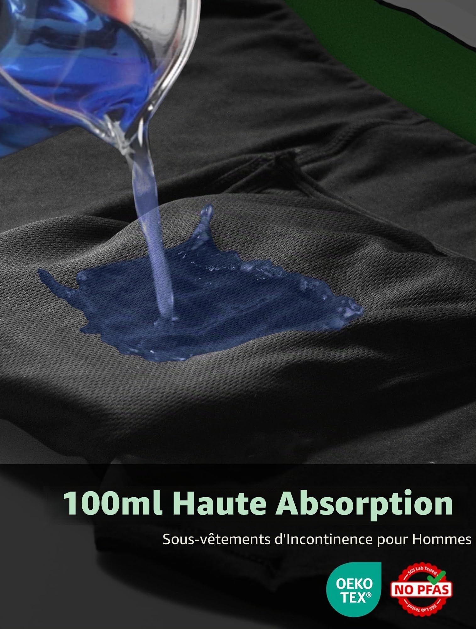 TIICHOO Culotte Incontinence Homme Coton Boxer Lavable Protection Urinaire Homme Slip étanche Incontinence Lot de 5