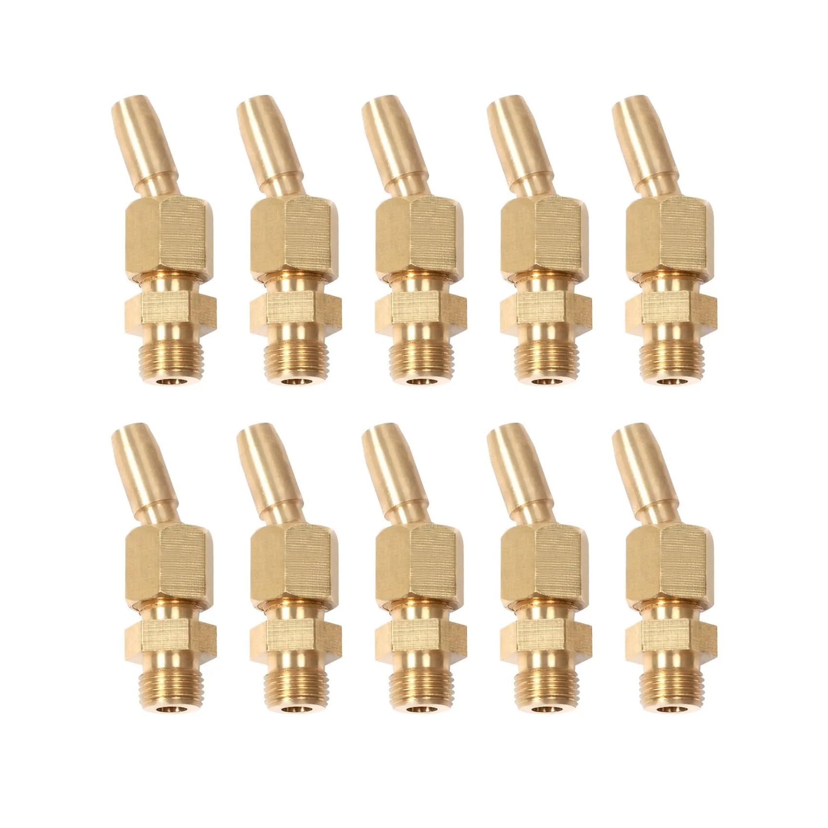 Fountain Nozzle 10Pcs 1/8 Inch DN6 Brass Gushing Spray Water Fountain Nozzles Universal Curtain Nozzle Landscape Garden