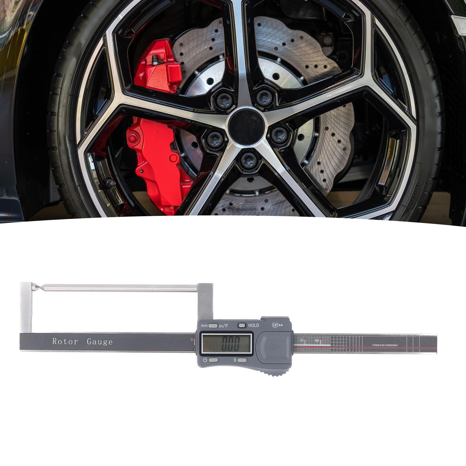 Cyfrowy hamulec rotor elektroniczny Elektroniczny wyświetlacz Grubość Nerniego zacisku do konserwacji motoryzacyjnej