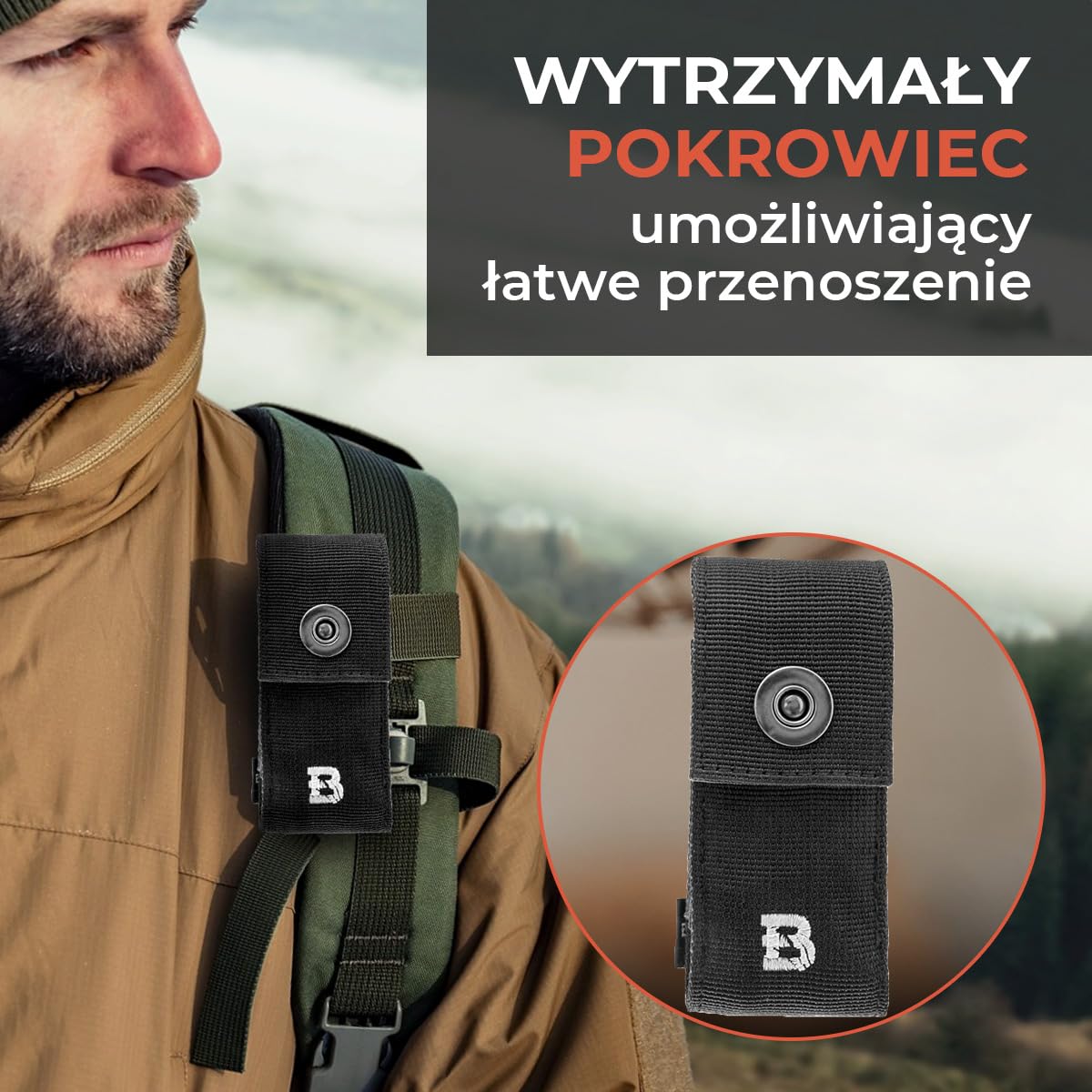Badger Outdoor Solid Black Multitool 16w1 - Nóż Wielofunkcyjny - Scyzoryk Survivalowy - Narzędzie Turystyczne z Bitami - Prezent dla Mężczyzny - Sprzęt do Wędrówek, Campingu i Survivalu