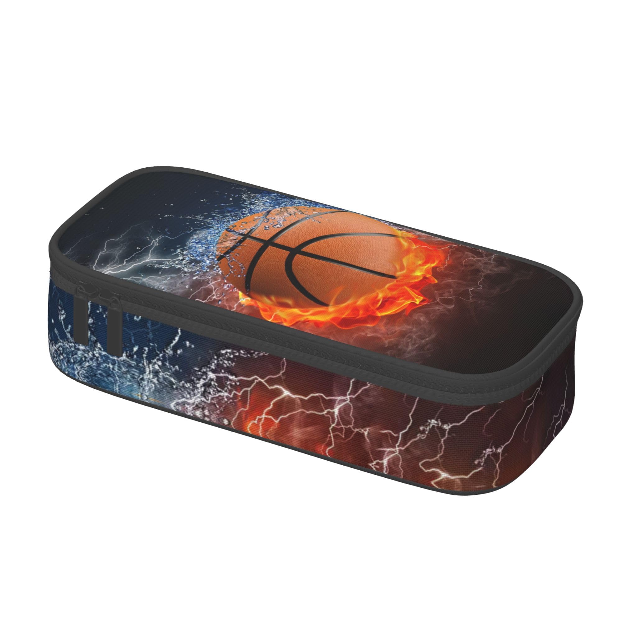 Abaysto Basketball Pencil Pouch for Boys and Kids Cute Pen Box Pouch Large Pencil Case with Double Zipper - Image 3