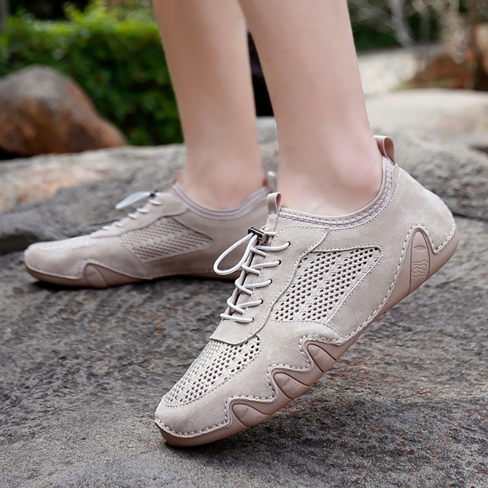 Zapatillas informales cómodas para hombres y mujeres zapatos de senderismo ligeros con cordones ajustables perfectos para el día a día viajes trajes de citas