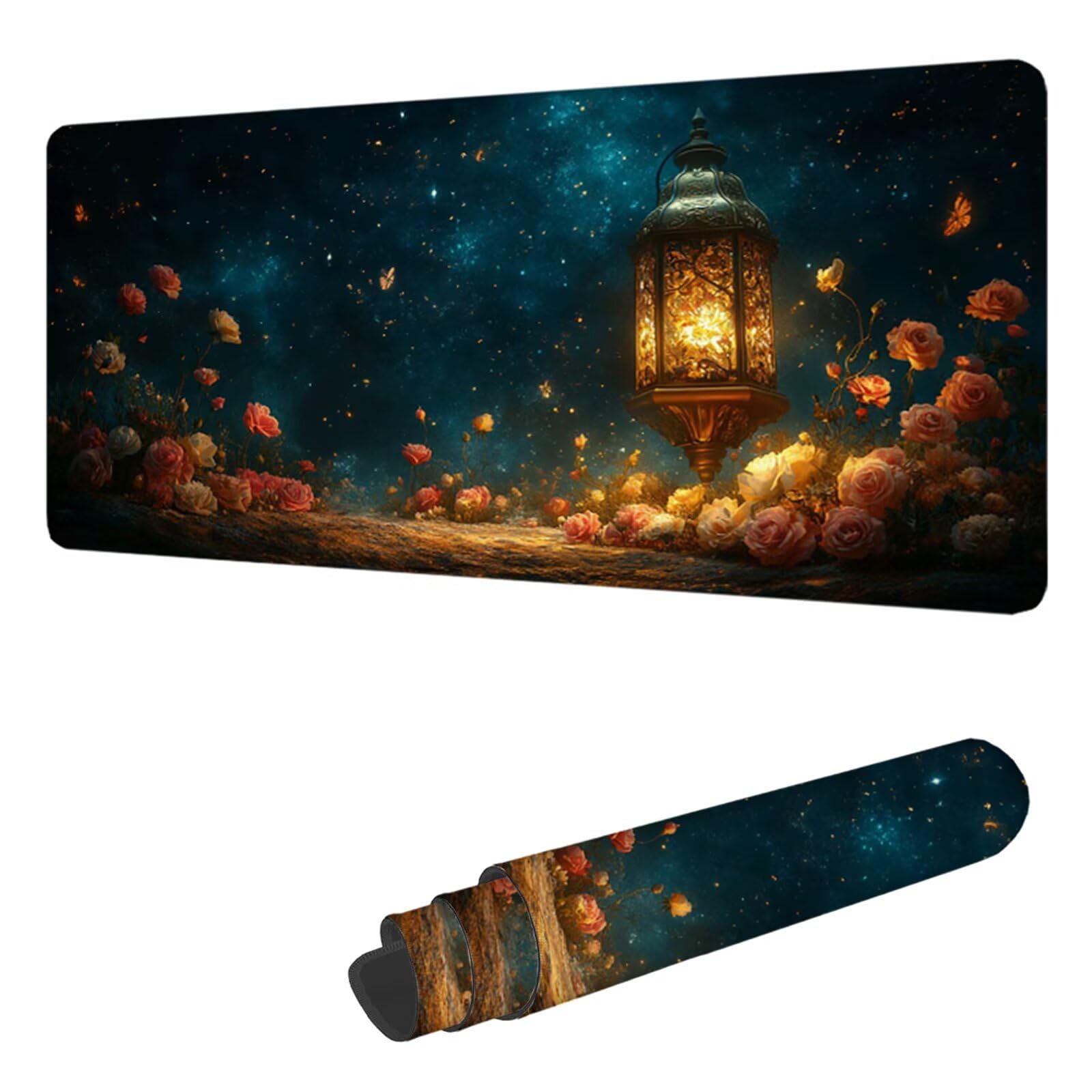 Różowa podkładka pod mysz do gier XXL 1400 x 600 mm, podkładka pod mysz biurową z antypoślizgową gumową podstawą, uszczelniona, do pracy, gier, biura, domu, H-4598