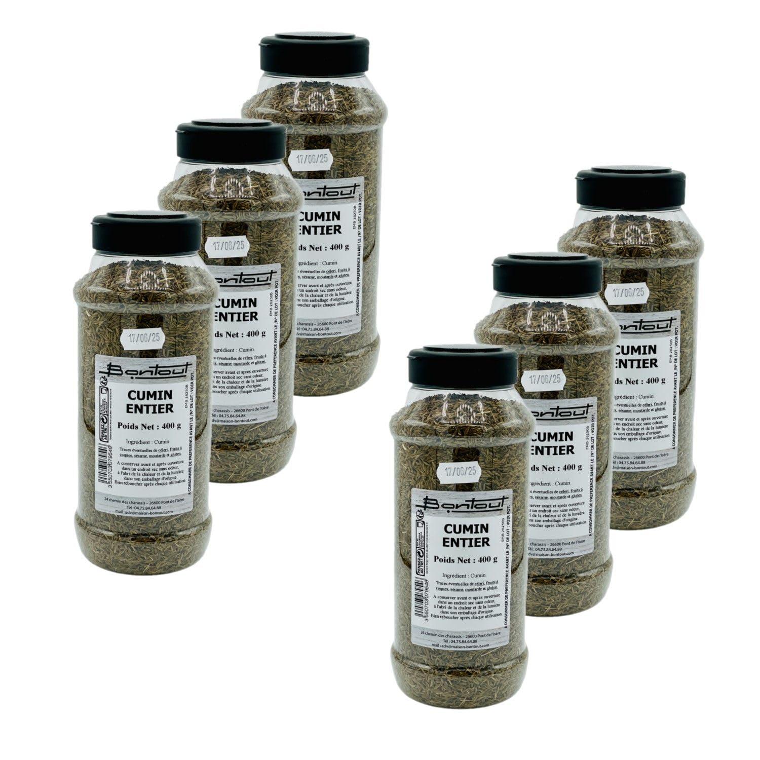 Lot 6x Cumin en graine - Pot 400g
