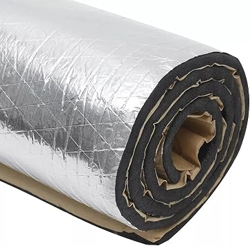AQD 36.16 Sqft Car Sound Deadener Deadening Mat,Closed Cell Foam Material with Aluminum Foil,for Auto Door,Roof and Body Sound Insulation 200mil