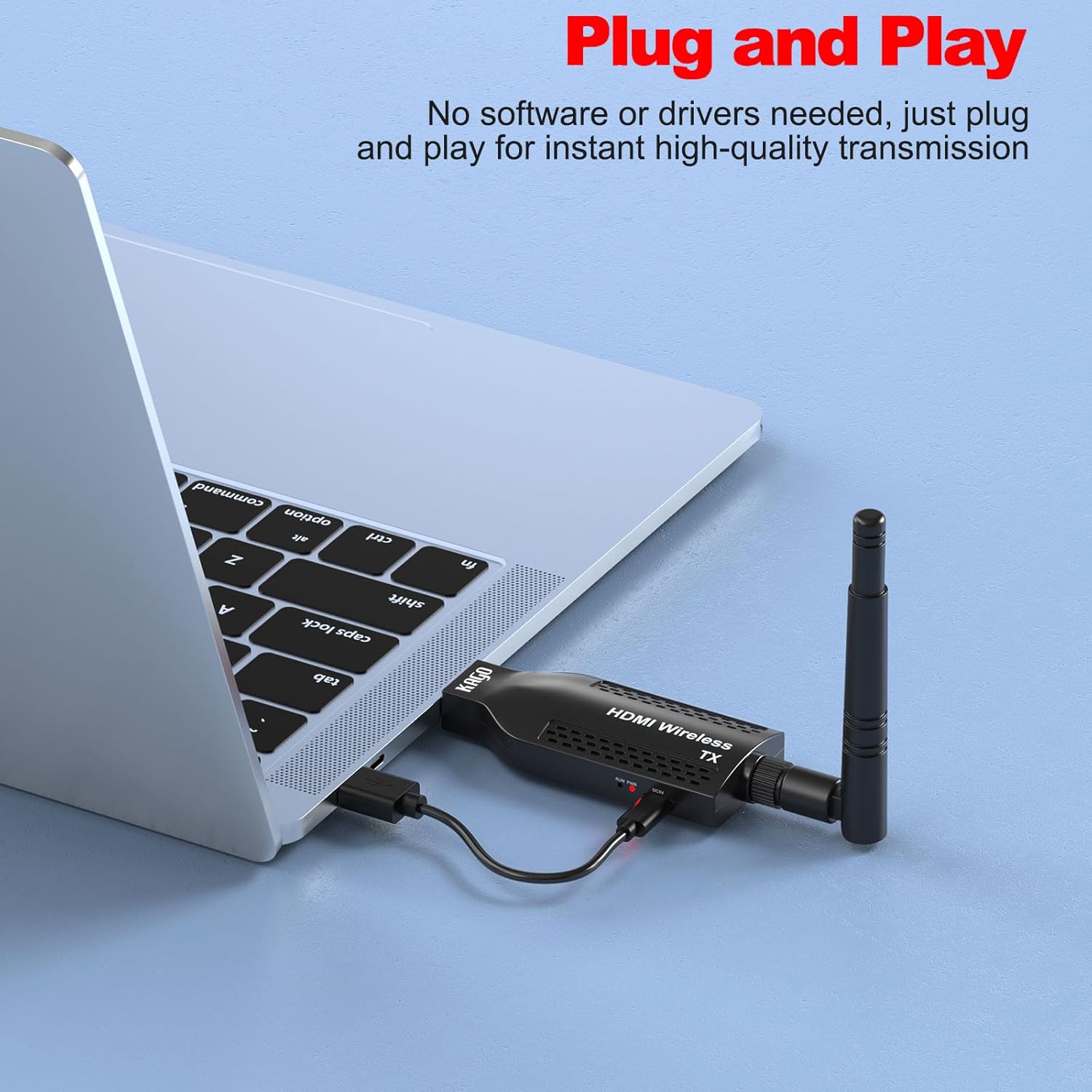 KAGO Wireless HDMI Transmitter and Receiver - HDMI Extender,Plug and Play, 1080P 150M/492Ft for Streaming Video Display/Projector from Laptop, PC, Netfix, PS5, TV Box - Image 7