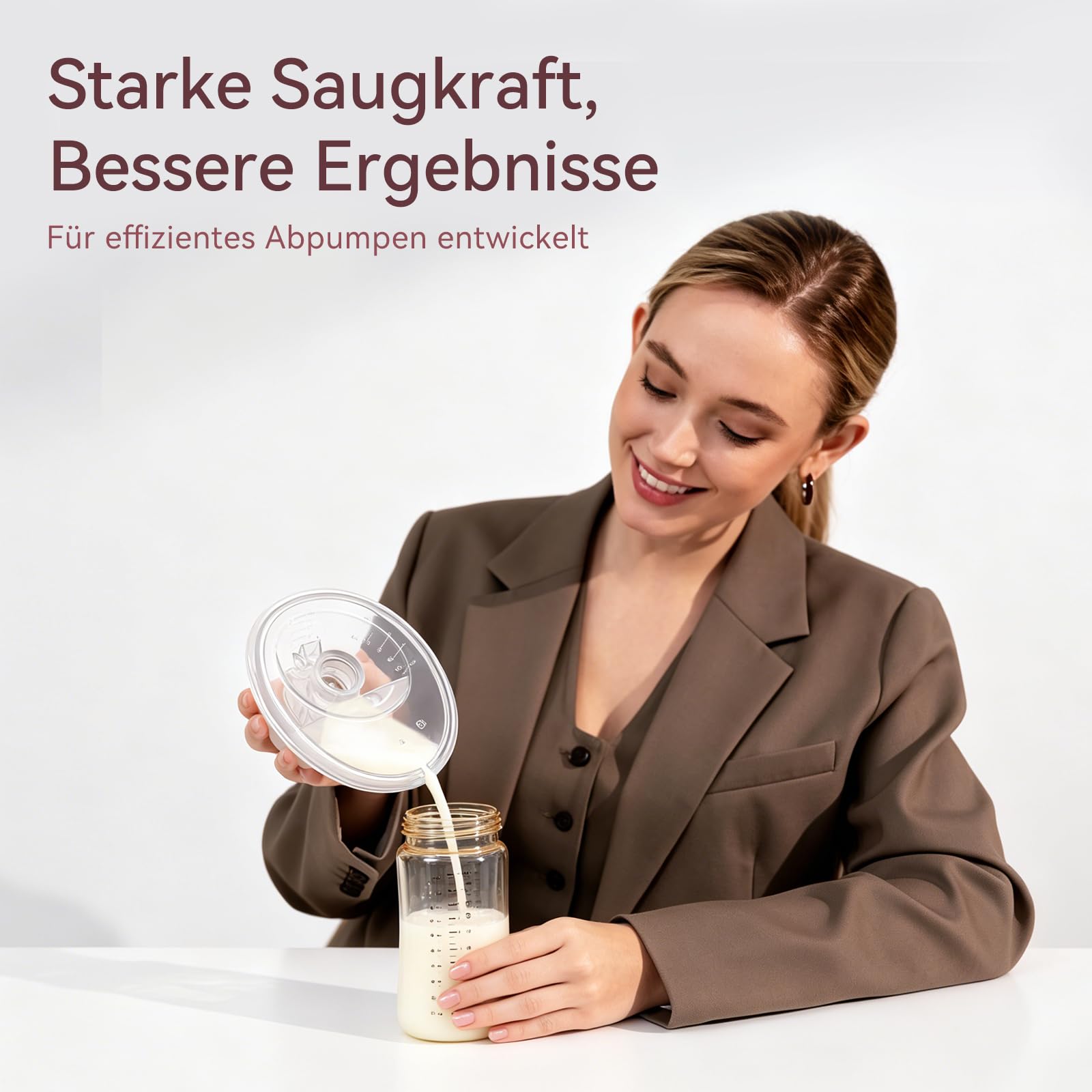 Milchpumpe Elektrisch Handsfree, Tragbare Milchpumpe Freihändig & Leise, 4 Modi und 12 Saugstufen, Wiederaufladbare Elektrische Milchpumpe mit 19/21/24 mm Flansch