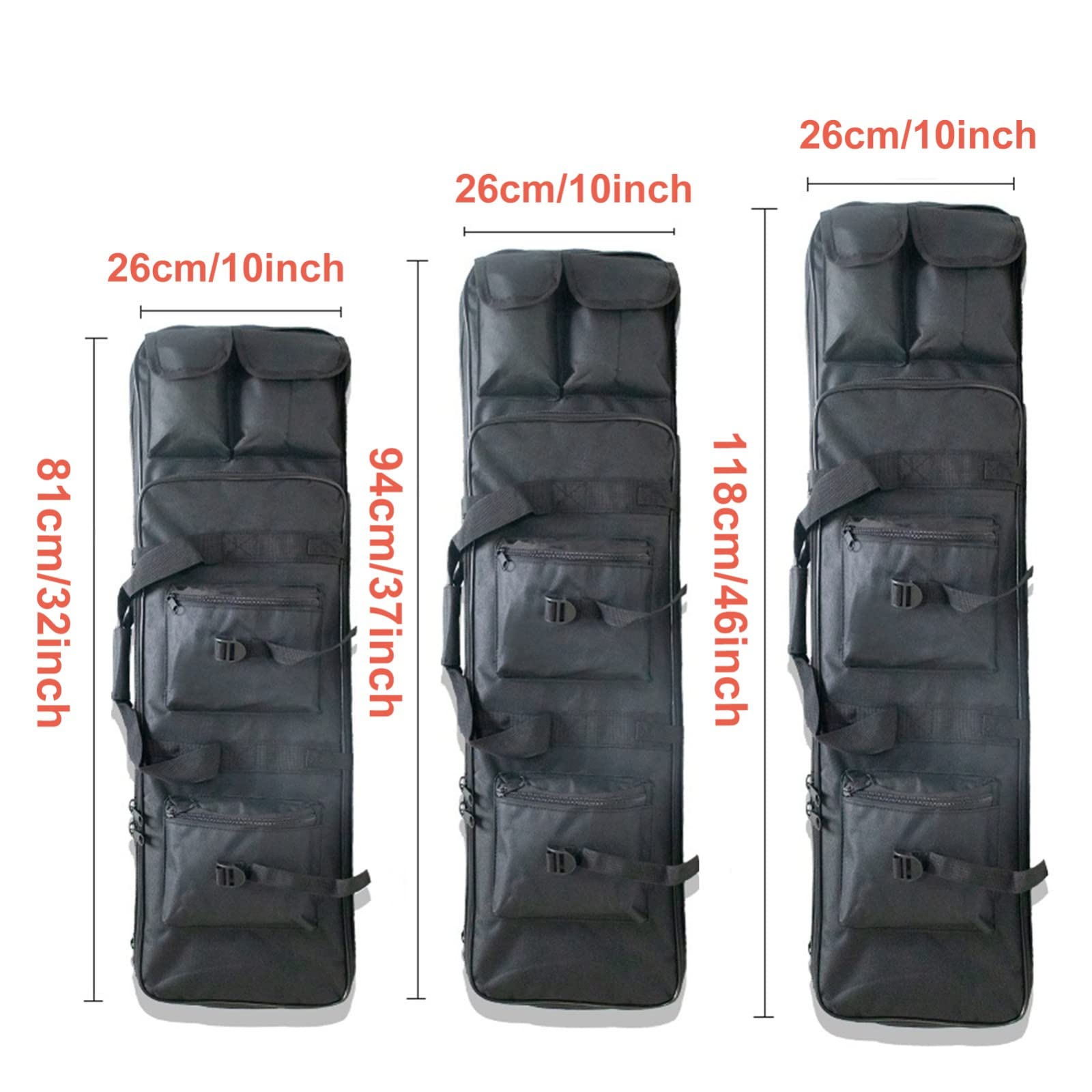 Funda para fusil,Funda Blanda para Rifle de Caza Militar Bolsa para Escopeta Doble,Bolsa Doble con Correa para el Hombro Ajustable, Bolsas para Rifles y Pistolas, Estuche para Transporte de Armas