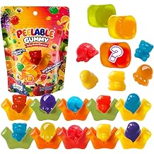 Cube Peelable Animal Theme Gummies Resealable Bag, Real Fruit Juice Candy