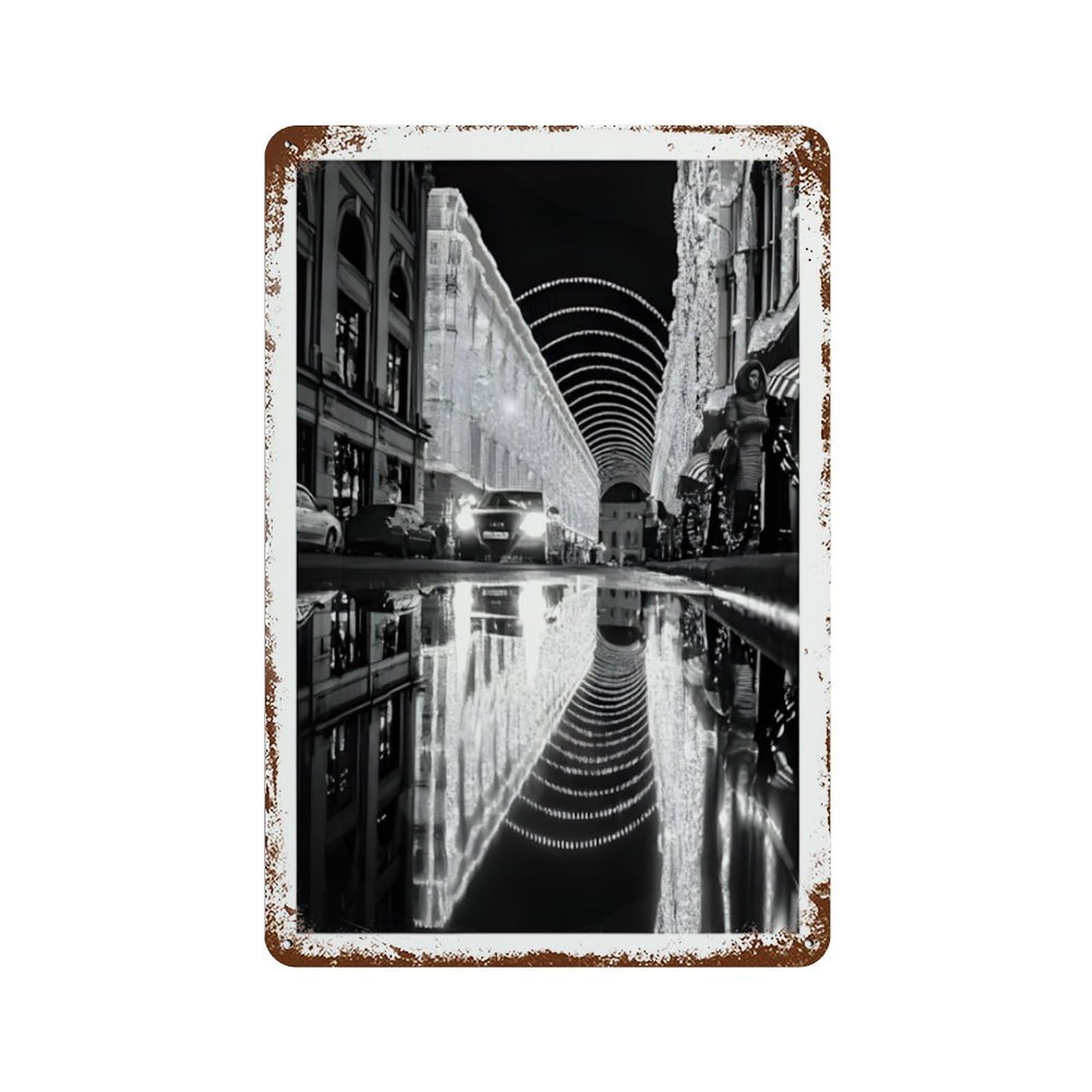xiaoxiaoshen Glam Black And White Canvas (4) Wall Decor Art Metal Tin Poster Modern Home Decor Art Home Bar Shop Decorations Vintage Sign 30x20cm