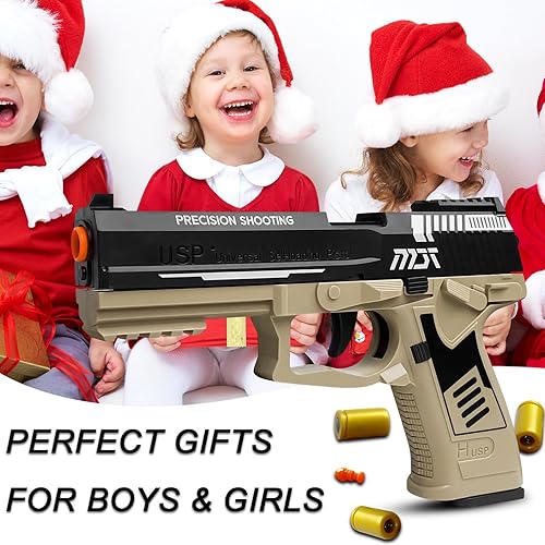 Miniatura 7 de Pistola de juguete con recarga automática de rebote de expulsión y blaster de espuma suave, ideal para juegos de disparos, juguetes de modelo