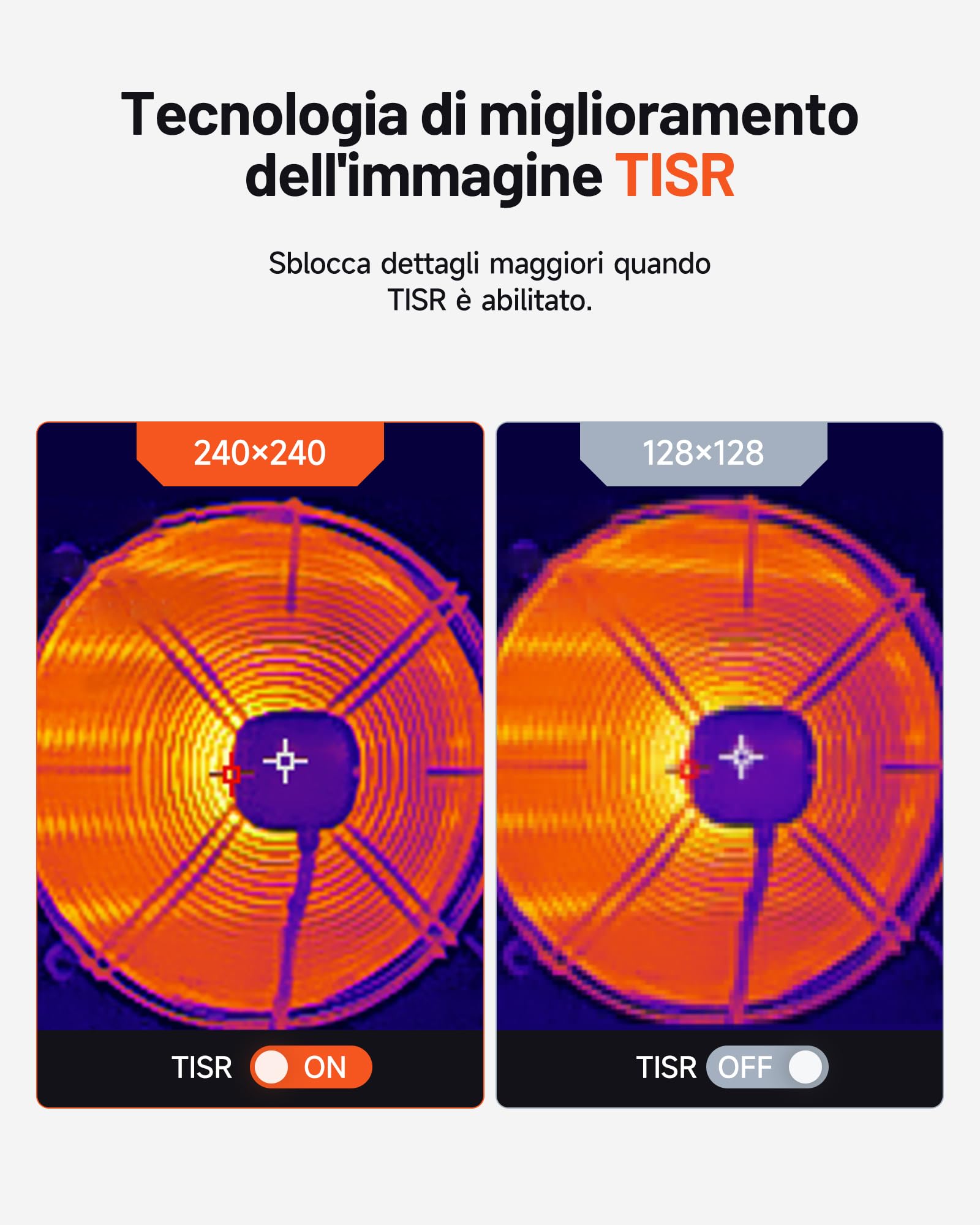 TOPDON Termocamera TC004 Mini, risoluzione IR 240x240, durata della batteria 15 ore, da -20°C a 450°C, 25 Hz, termocamera portatile per manutenzione domestica, ispezione perdite, ispezione HVAC