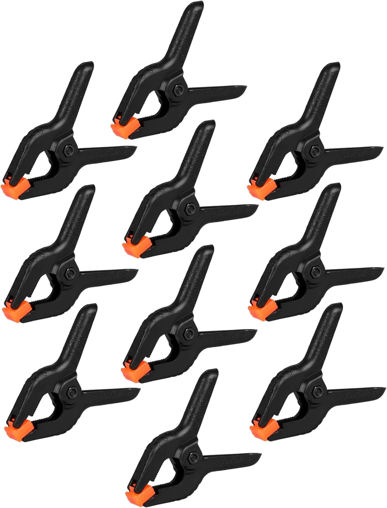 Rubik 3.5 Inch Spring Clamp, 10-Piece Nylon Clips for Crafts, Woodworking, Photography Studios, Backdrops
