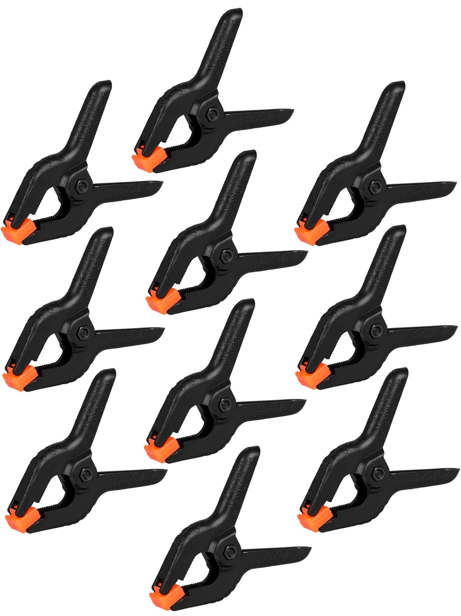 Rubik 3.5 Inch Spring Clamp, 10-Piece Nylon Clips for Crafts, Woodworking, Photography Studios, Backdrops