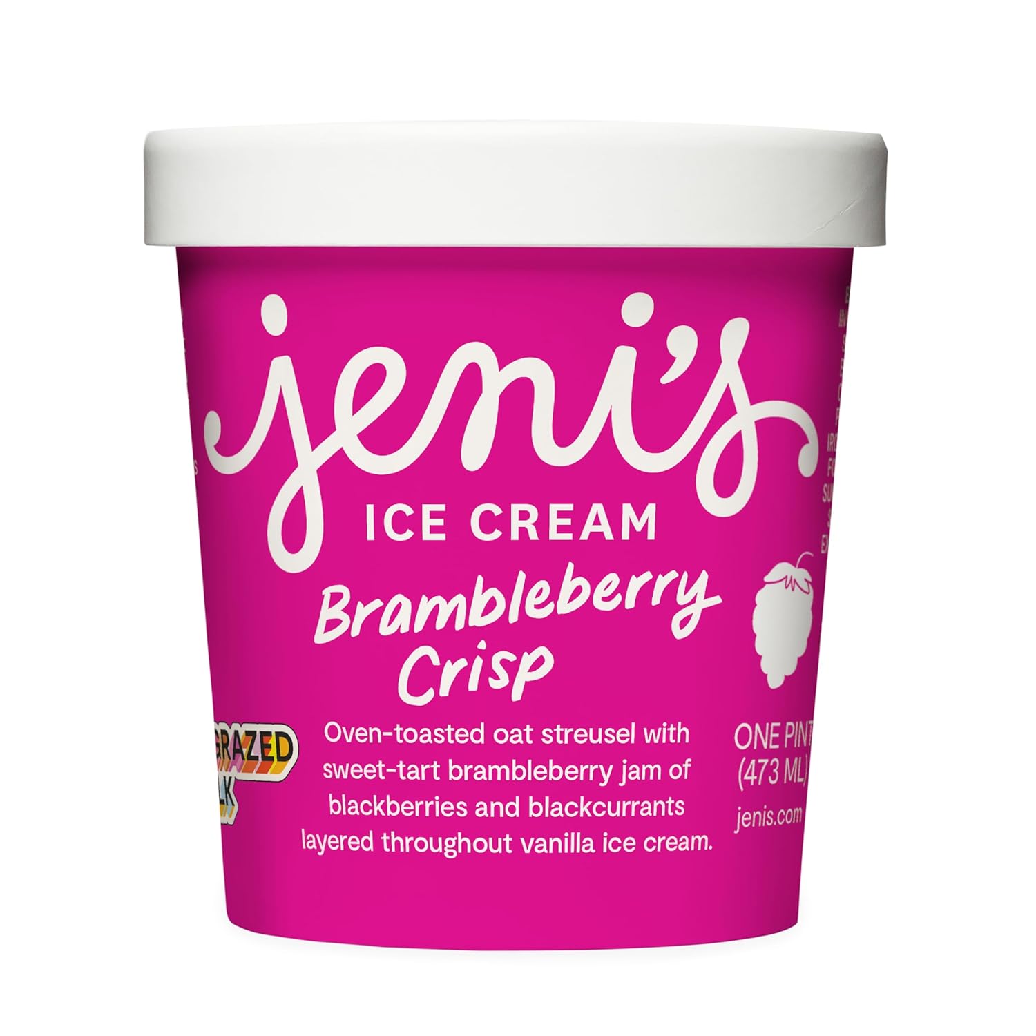 Jeni's Brambleberry Crisp Ice Cream 16oz - Grass-Pastured Dairy, Natural Ingredients, Smooth Texture, No Preservatives