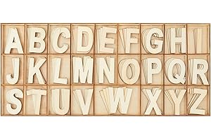 Juvale Wooden Letters for Crafts: Transform Your Creations with 104 Natural Letters