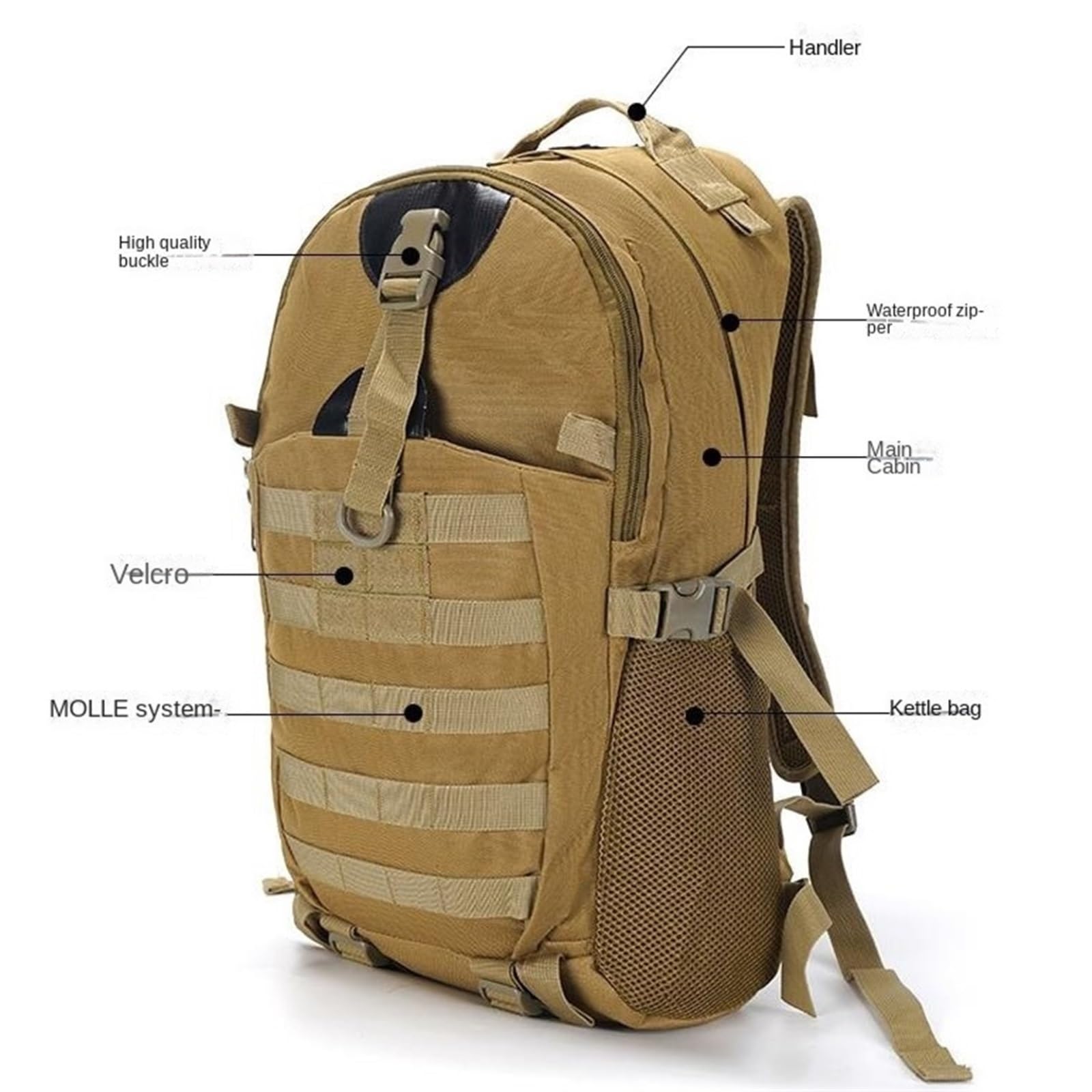 Mochila Viaje Mochila Montaña Mochila Impermeable Para Deportes Al Aire Libre, De Gran Capacidad, 30 L Mochila Trekking