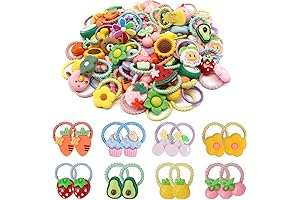 Cute and Colorful Hair Ties for Little Girls: 60Pcs Baby Hair Elastics, Seamless and Gentle