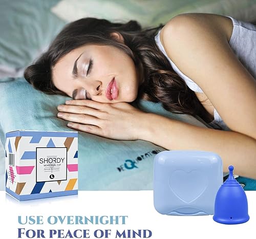 Miniatura 2 de SHORDY Copas menstruales (grande), paquete individual con caja, suave y flexible, kit menstrual de copa para mujeres de hasta 12 horas de comodidad,