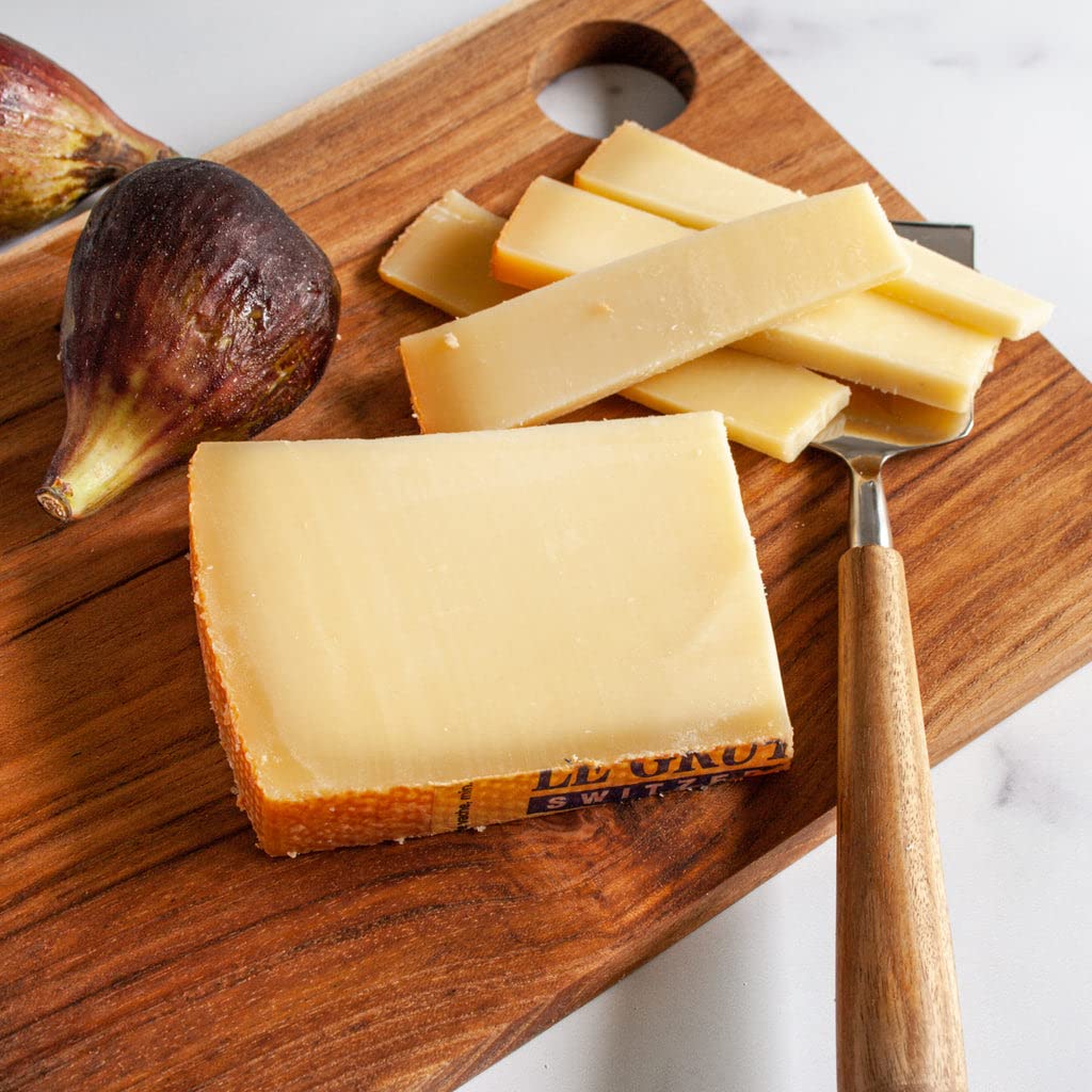 igourmet Gruyere Swisss Cheese AOP - 5 Pound Cut - This extra-special delicacy from the Gruyere district of Switzerland is well-known as the basic ingredient in fondue.