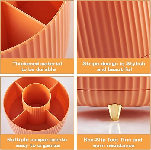 Miniatura 4 de Organizador de maquillaje giratorio (naranja-rosa al azar)