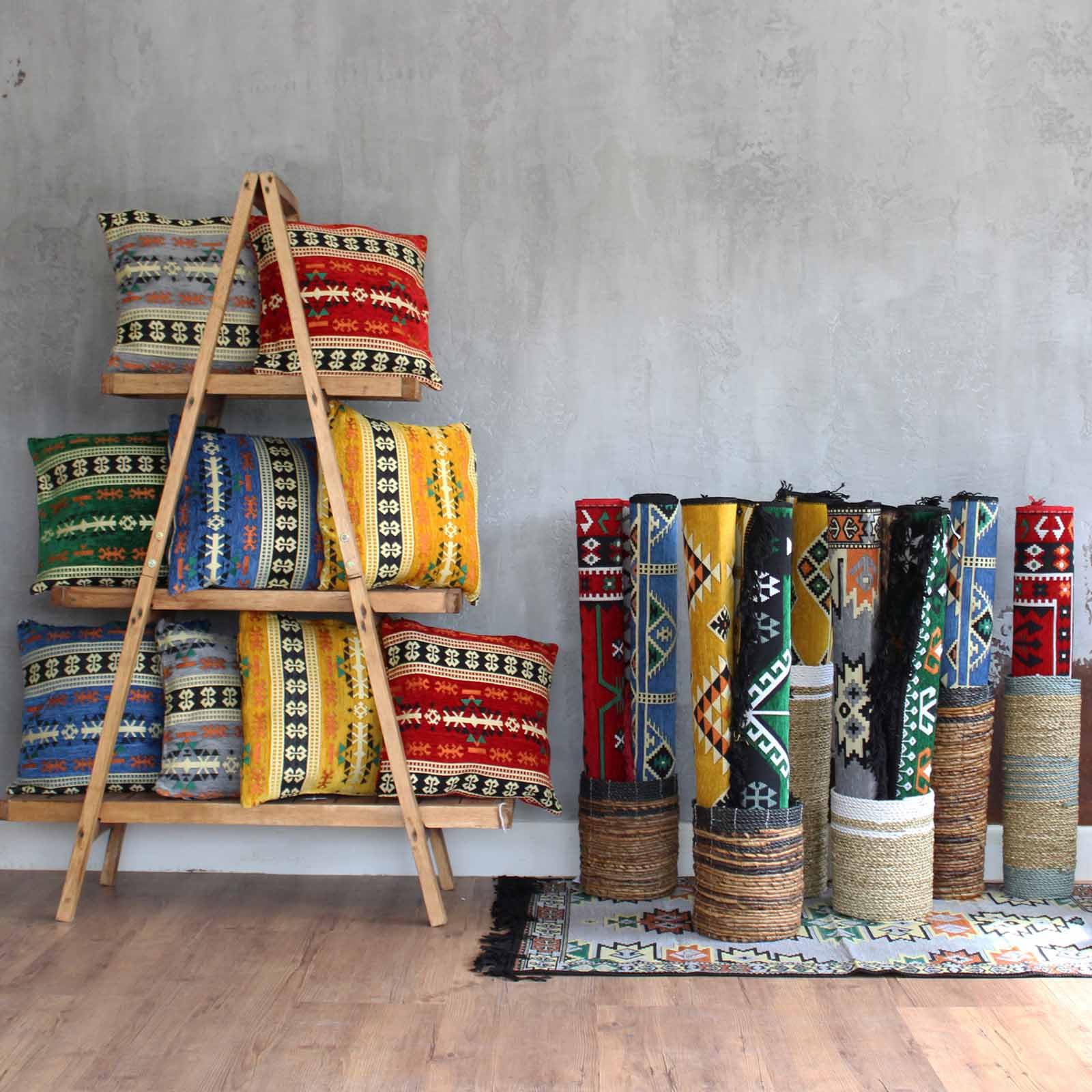 Tapis original Kilim 125 x 80 cm (anthracite)