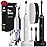 Aquasonic Duo - Dual Handle Ultra Whitening 40,000 VPM Wireless Charging Electric ToothBrushes - 3 Modes with Smart Timers - 10 Dupont Brush Heads & 2 Travel Cases Included
