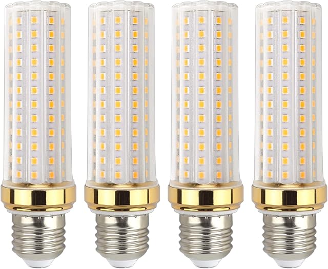 Akynite E27 LED Bulbs 20W Cool White 6000K, 2000LM, 88 LEDs, Equivalent to E27 150W Incandescent Bulbs, E27 ES Screw LED Corn Bulbs for Floor Lamp Ceiling Lamp, Not Dimmable, Pack of 4