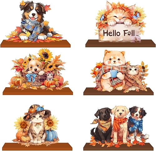 Miniatura 9 de 6 piezas de decoración de mesa de madera de Navidad, letrero de mesa de madera para centro de mesa, decoración de mesa de Feliz Navidad con letra,