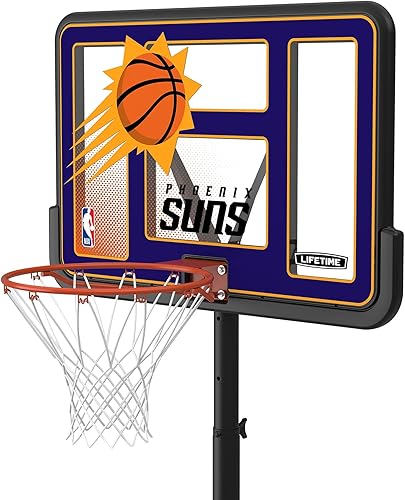 Vista 224 de Aro de basketball con sistema portable, de altura ajustable, tablero posterior de 44 pulgadas de Lifetime 1269 Pro Court.