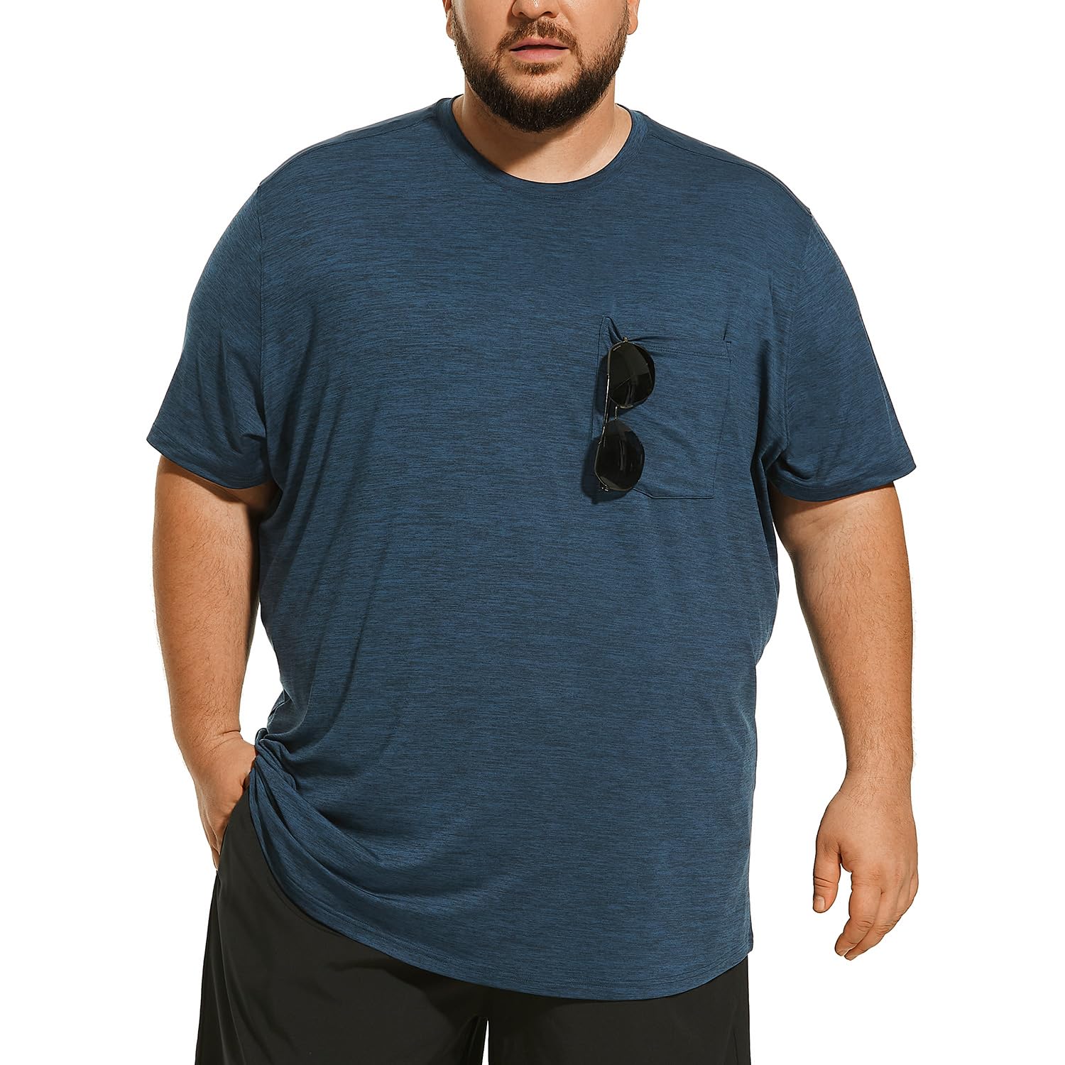 hodo Big and Tall Mens T-Shirt UPF 50+ Sun Protection Swim Shirt SPF Quick Dry 2XL-6XL-picture-28