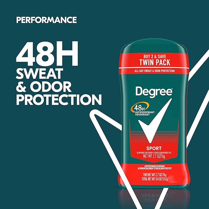 Degree Men Antitranspirante Deodorante Sport Paquete 2 unidades 2.7 oz cada miniatura 5