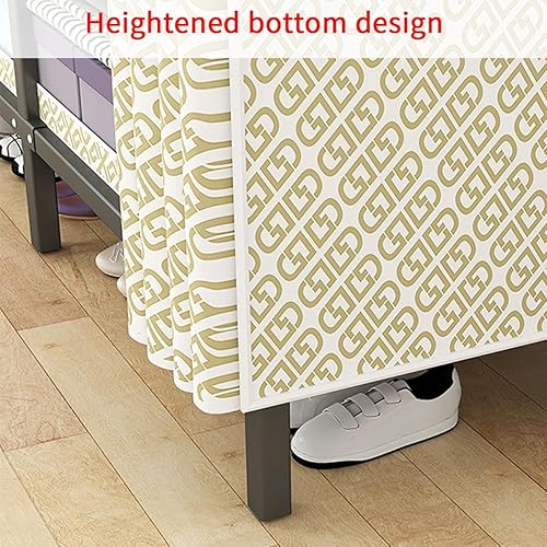 Miniatura 6 de Armario plegable resistente con cremallera, organizador de armario grande para dormitorio, almacenamiento independiente, perchero con barra para