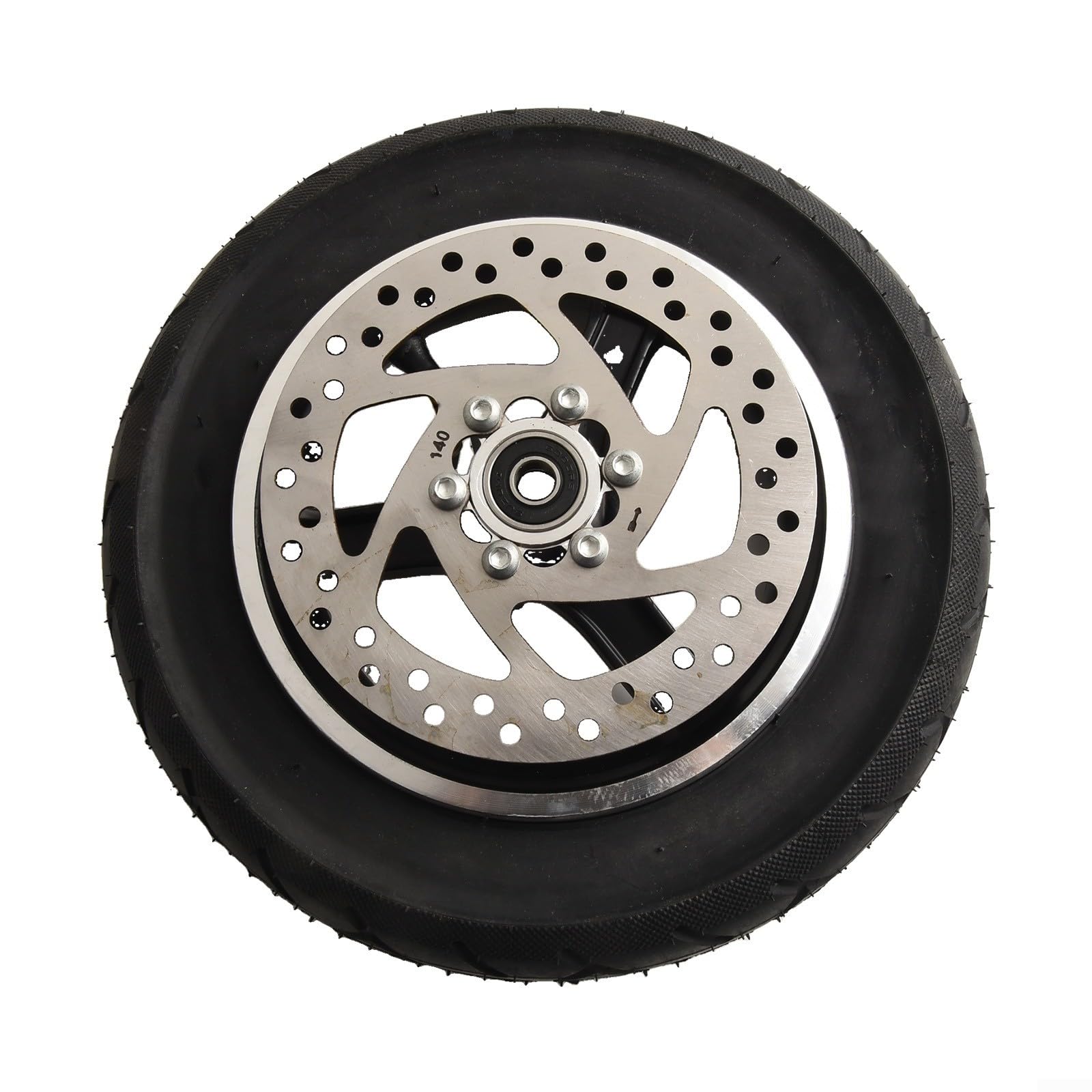 Electric Scooter Rear Wheel with Hub and Brake Disc, Replacement 10X2 125 Electric Scooter Tubeless Tire Compatible With Various Models And Efficient Performance(With Disc brake)