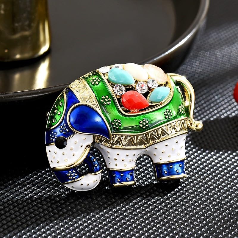 Image of Elephant Brooch Enamel Elephant Pin Animal Jewelry Birthday Mother's Day Gift for Women Girls