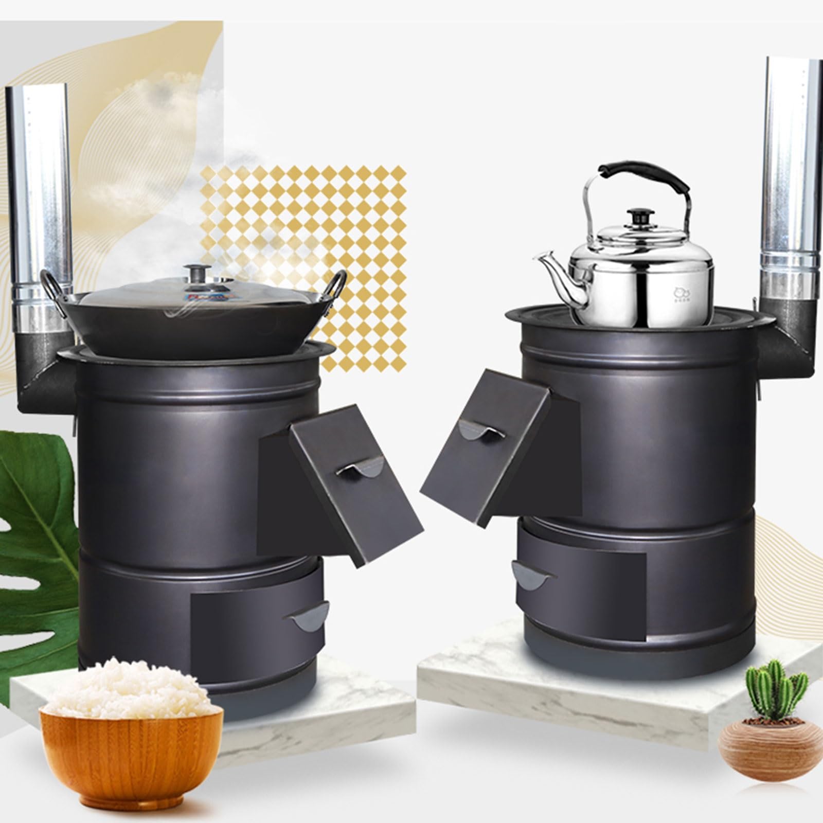 Poêle Fusée Portable The Tucker Stove Co – Camping, Rando, Brûleur à Bois 6 Pouces