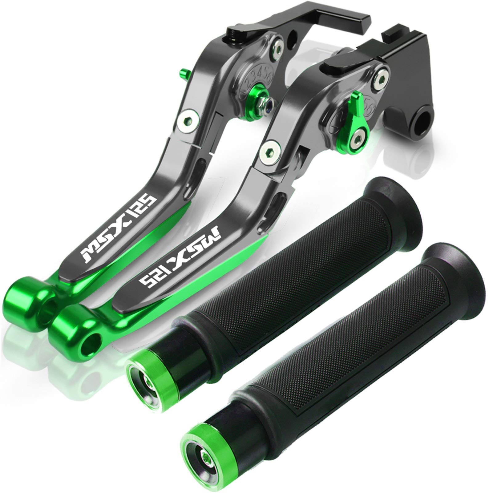 Leva Della Frizione Del Freno Per Hon & da GRON / MSX125 MSX125 2014 2015 2016 2017 Leve Del Freno Allungabile Allungabile Del Freno Del Motociclo Di Alluminio Del CNC (Colore : B)